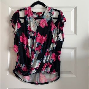 Off the shoulder flower top